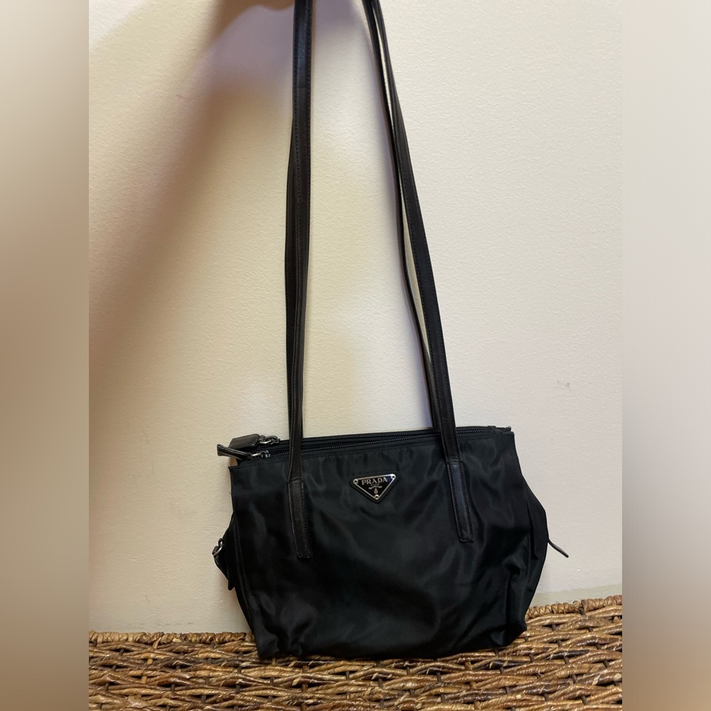 Prada Nylon Black Shoulder Bag 100% Authentic